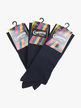 Solid color men's long socks. Pack of 3 pairs