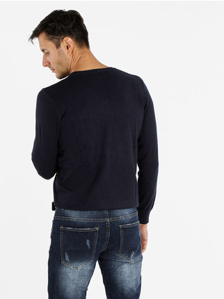 Solid color pullover for men