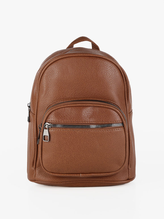 Solid color women's backpack