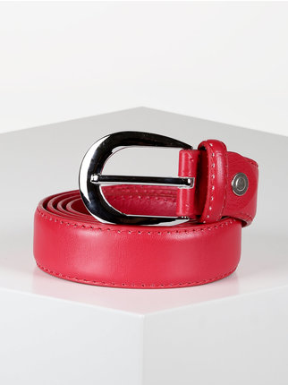 Solid color women's belt