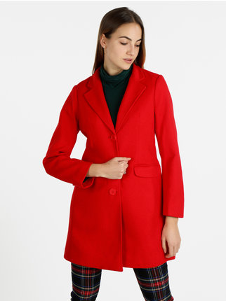 Solid color women's coat