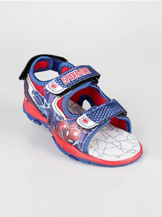 Spider Man sandals with hook and loop straps