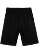Sports black cotton bermuda shorts