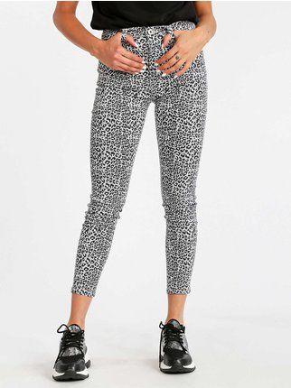 Spotted high waisted women's trousers