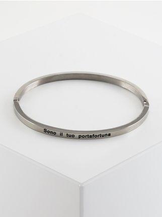 Steel bracelet with engraving