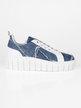 Stella  Sneakers donna jeans con platform