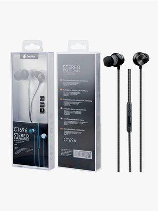 Stereo earphones with microphone