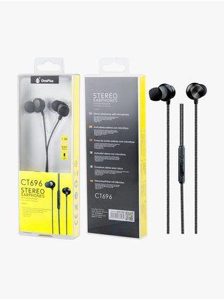 Stereo earphones with microphone