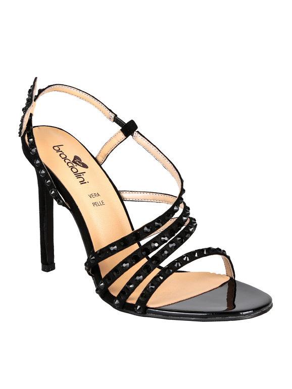 stiletto heel sandals with studs