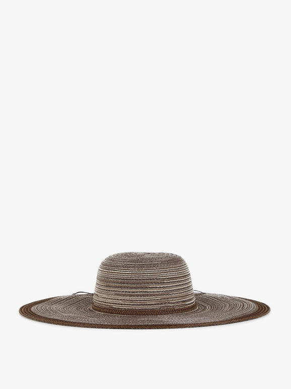 Straw hat with bow