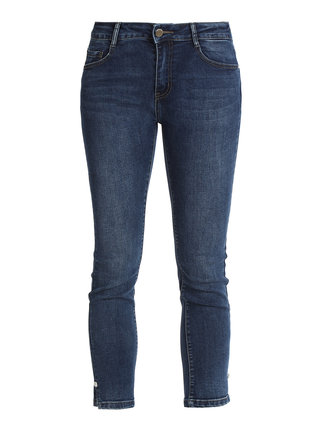 Stretch jeans with rhinestones for women
