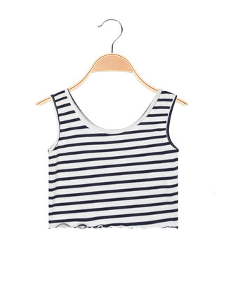Striped cropped top for girls