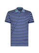 Striped short sleeve polo shirt for men