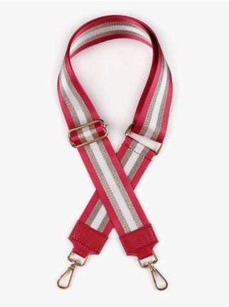 Striped shoulder strap for bags