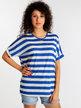 Striped T-shirt with batwing sleeves