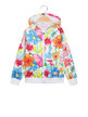 Sudadera floral con capucha para niña