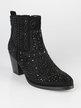 Suede ankle boots with studs