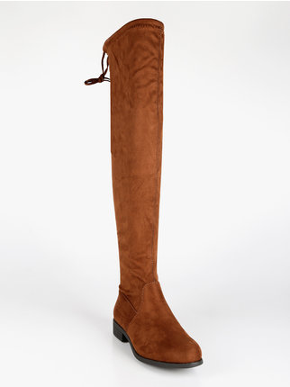 Suede high leg women's boots