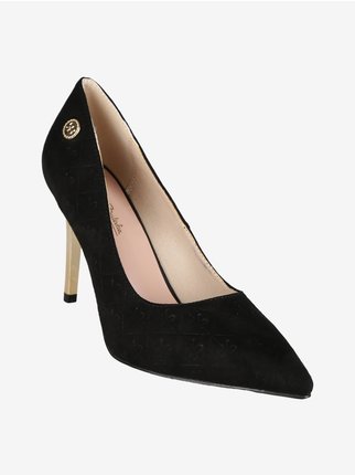 Suede pumps with stiletto heel