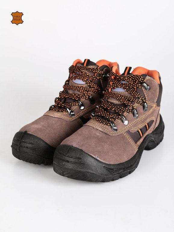 Suede safety boots for women