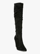 Suede women's boots with heel