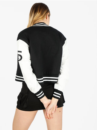 Sweat bomber style collège pour femme