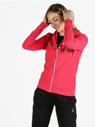 Sweat-shirt sportif femme avec capuche et zip