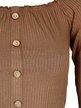Sweater with boat neckline and buttons