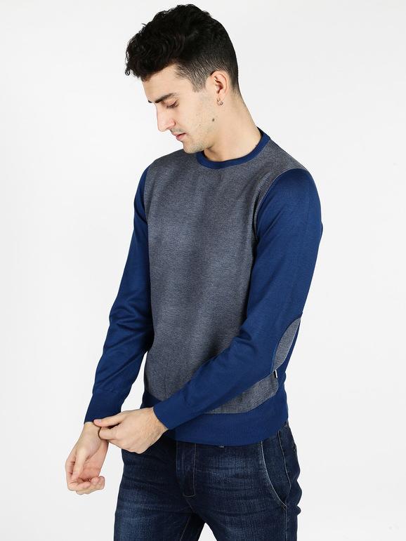 Sweater with elbow patches