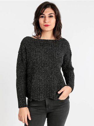 Sweater woven with lurex