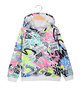 Sweatshirt for girls with colorful prints and hood