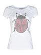 T-shirt coccinella con strass