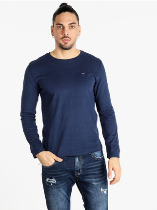 T-shirt col rond manches longues homme