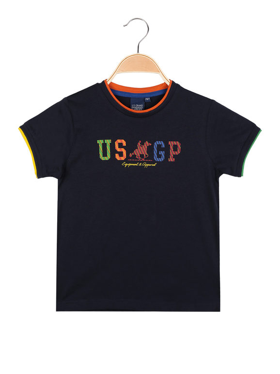 T-shirt da bambino con scritta colorata
