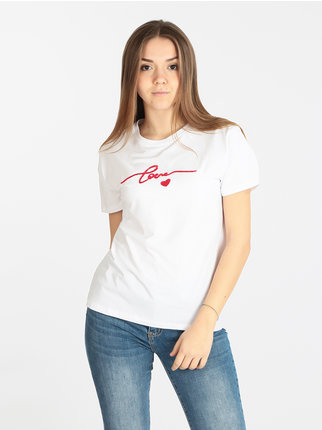 T-shirt donna con scritta