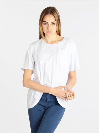T-shirt donna modello oversize manica corta