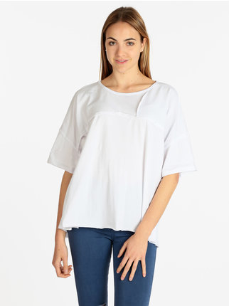 T-shirt donna oversize in cotone