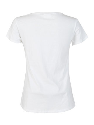 T-shirt donna stampa marchio glitter