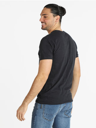 T-shirt en coton à manches courtes avec poche pour homme