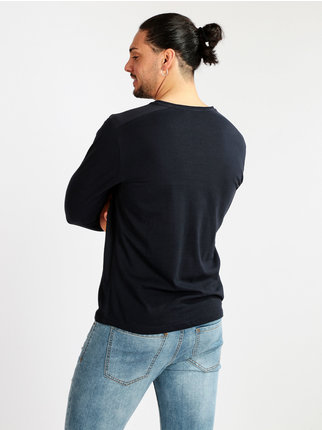 T-shirt en coton à manches longues pour homme