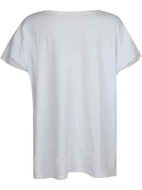 T-shirt en coton avec écriture  grande taille
