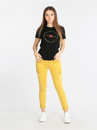 T-shirt femme à manches courtes avec logo