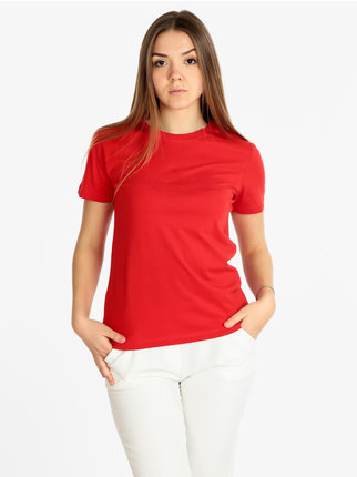 T-shirt femme en coton à manches courtes