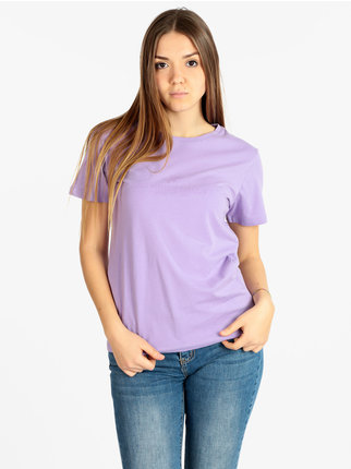 T-shirt femme en coton à manches courtes