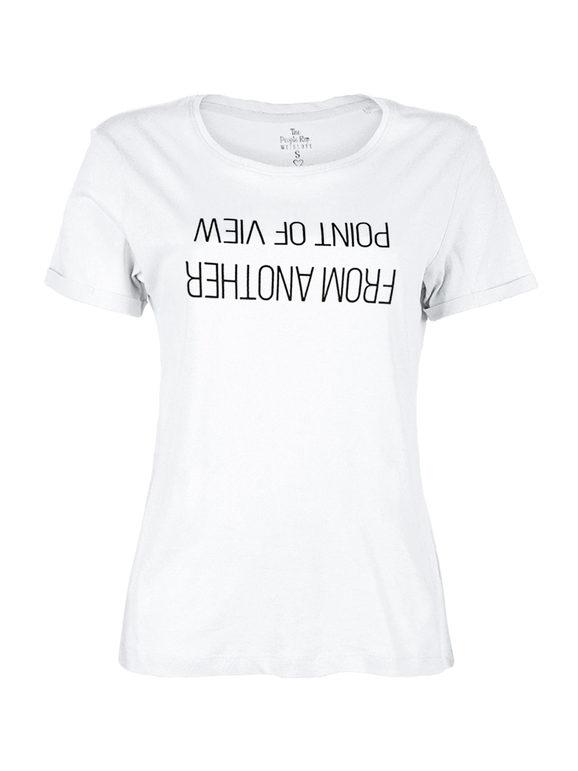 T-shirt femme en coton avec écriture