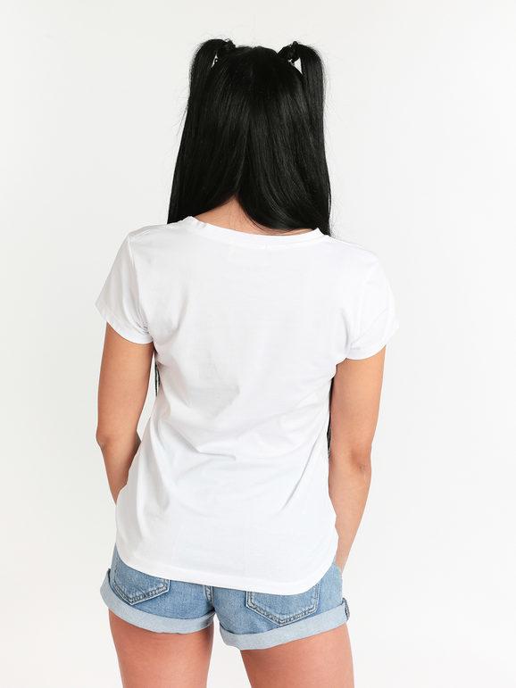 T-shirt femme en coton avec motif