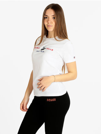 T-shirt femme manches courtes avec inscription
