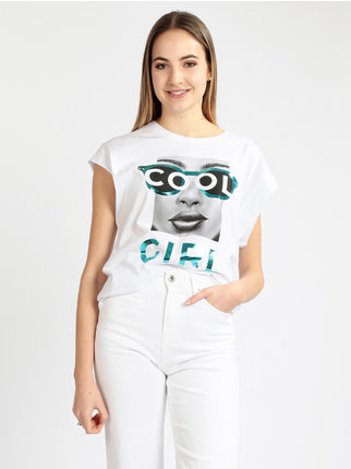 T-shirt femme oversize avec imprimé