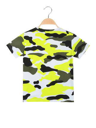 T-shirt garçon imprimé camouflage
