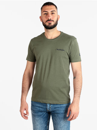 T-shirt girocollo da uomo in cotone